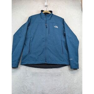 The North Face Womens Apex Softshell Jacket Blue Paisley Fleece Lined Large